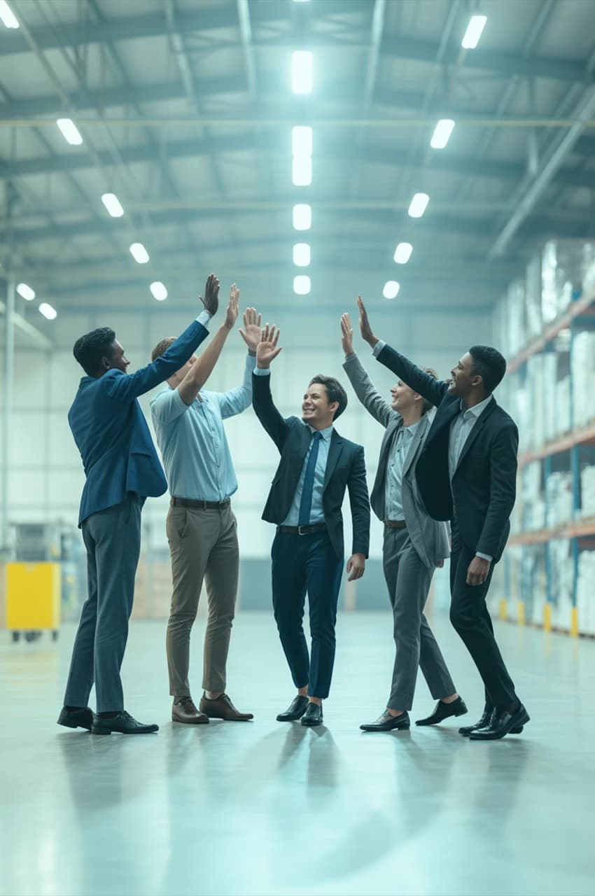 Team celebrating success